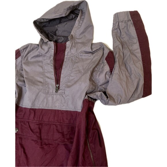 Dravus Men's Cotton Windbreaker Pouch Pocket Gorpcore Side Zip Hooded Size Large - Picture 4 of 12